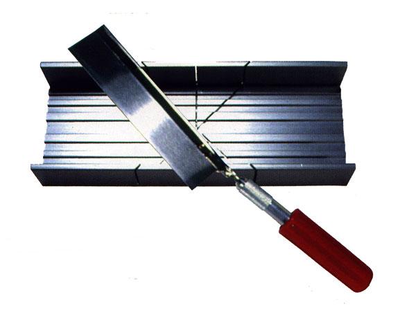 Excel Aluminium Verstekbakje / Mitre Box met Zaagblad en Handvat