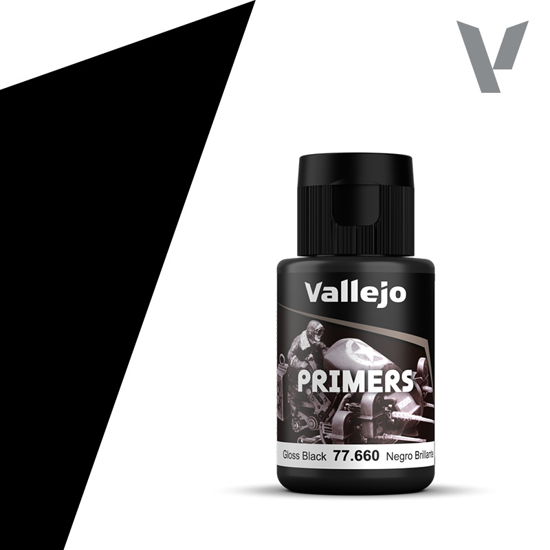 77660 Vallejo Surface Primer Gloss Black Potje 32ml