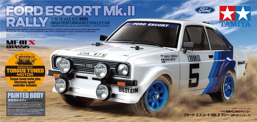 Tamiya Ford Escort MK.II Rally MF-01X Pre-Painted Body Kit 1/10