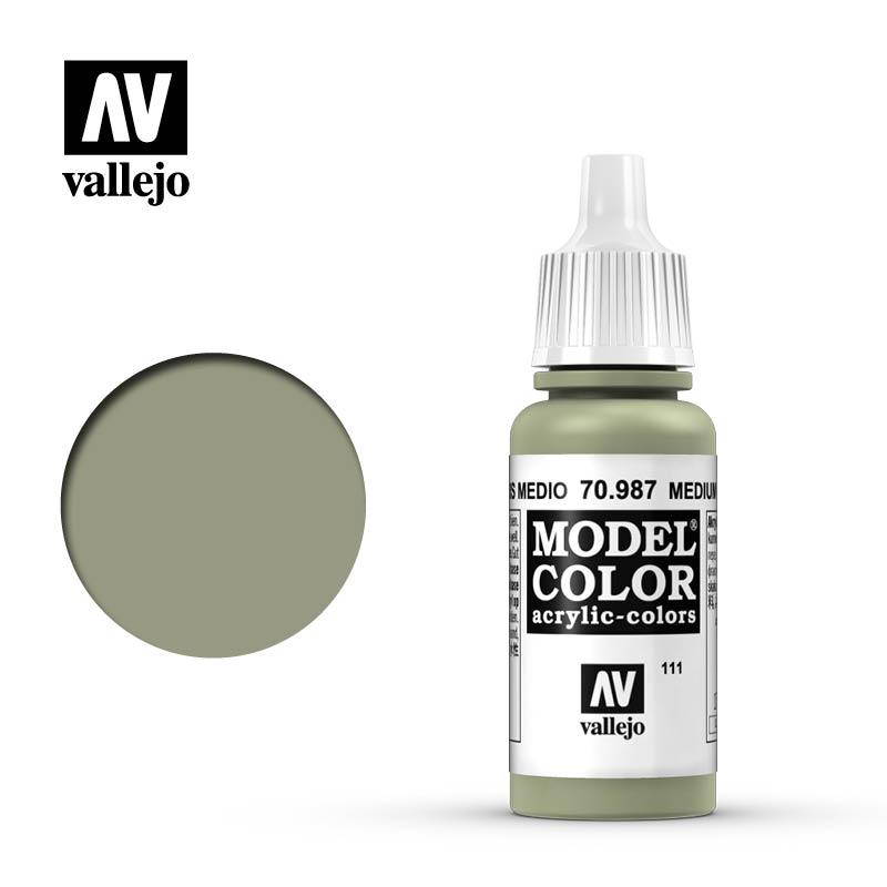 70987 Vallejo Medium Grey Model Color 17ml