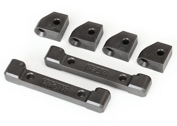 Traxxas Mounts, suspension arms (front & rear)/ hinge pin retainers (4)