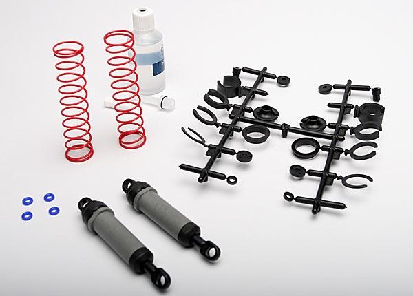 Traxxas Ultra Shocks (grey) (xx-long) (complete w/ spring pre-load spacers & springs) (rear) (2)