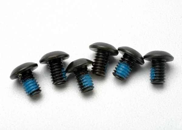 Traxxas Screws, 4x6mm button-head machine (hex drive) (with threadlock) (6)