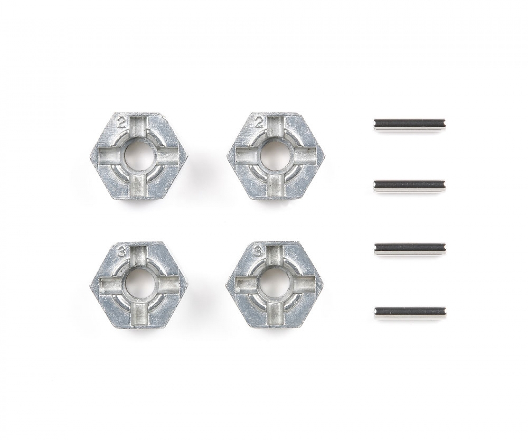 Tamiya Aluminium Pin Type Wheel Adapter Set (4)
