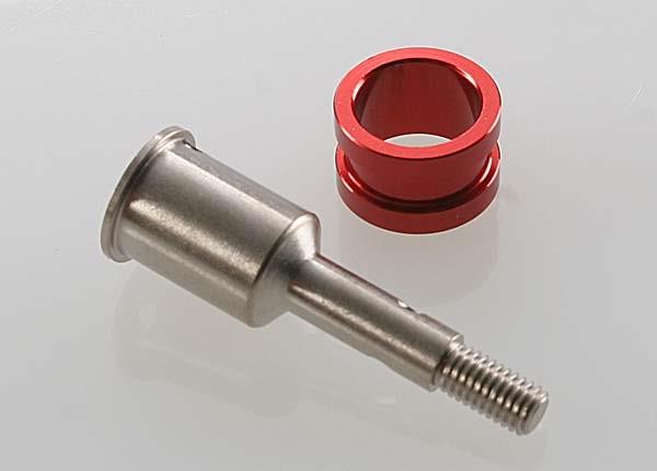 Traxxas Stub Axle, (1)/ Axle Sleeve (1) Revo/Maxx (Steel Constant-Velocity Driveshaft)