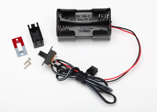 Traxxas Battery Holder, 4-cell / On-Off Switch