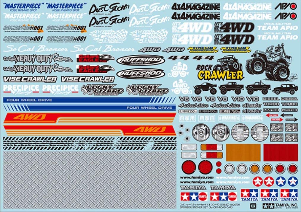 Tamiya Sponsor Sticker Set (off-road car) 1/10