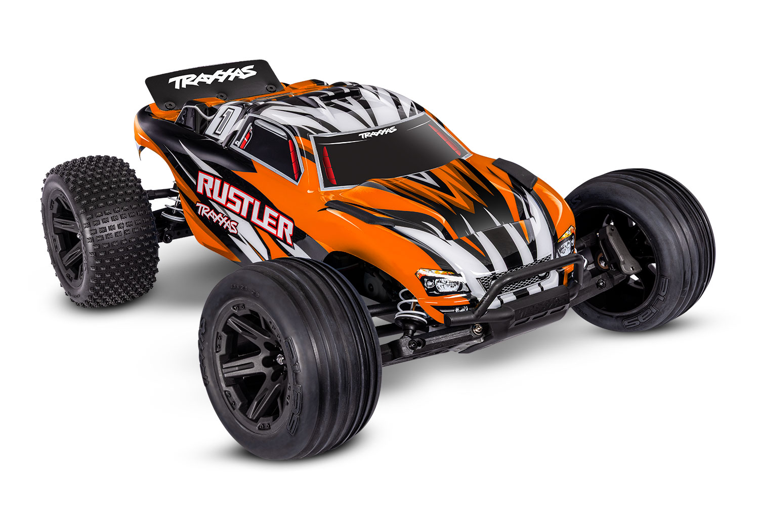 Traxxas Rustler 2WD Brushed with Battery & USB-C Charger Orange X