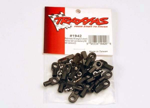 Traxxas Rod ends (16 long & 4 short)/ hollow ball connectors (18)/ ball screws (2)