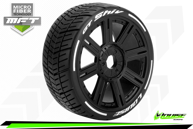 Louise RC GT-SHIV MFT 1/8 Buggy Tire Set Mounted Super Soft Spokacke Wheels Hex 17mm (2)