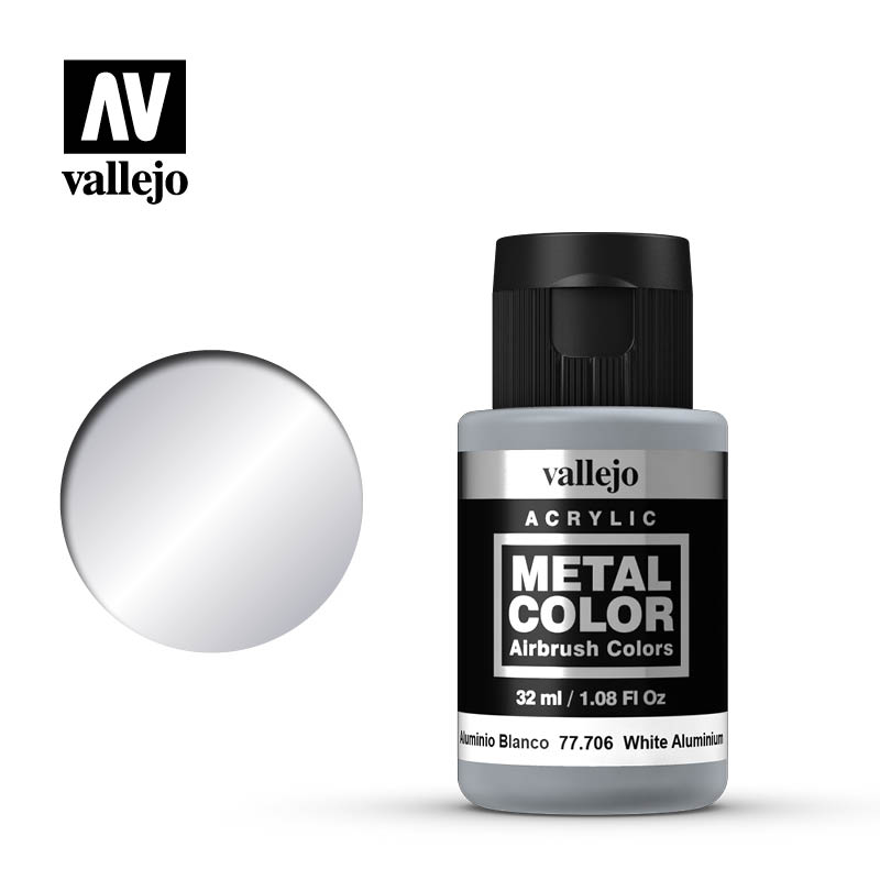 Vallejo White Aluminium Metal Color Potje 32ml 0477.706