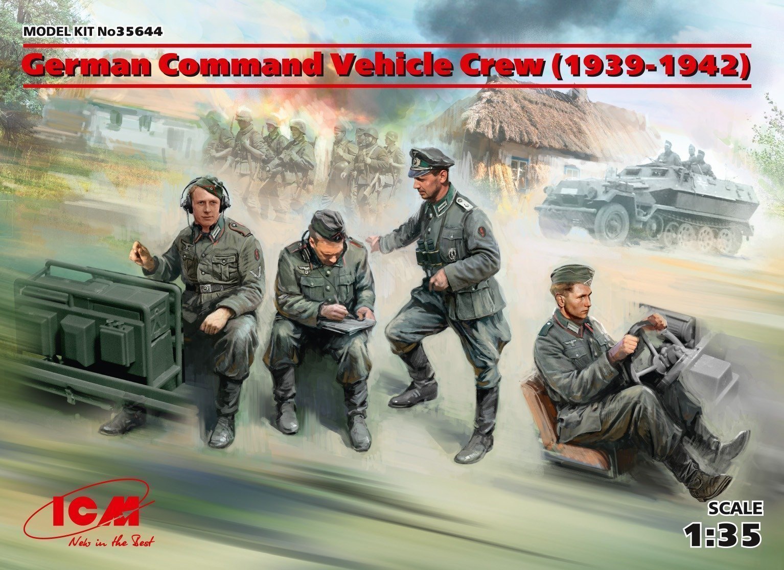 ICM German Command Vehicle Crew (1939-1942) 1/35