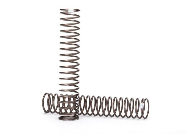 Traxxas Springs, shock, long (natural finish) (GTS) (0.29 rate, white stripe) (for use with TRX-4® Long Arm Lift Kit)