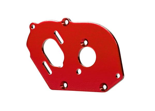 Traxxas Plate motor red (4mm thick) (aluminum)/ 3x10mm CS with split and flat washer (2)