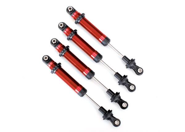 Traxxas Shocks, GTS, aluminum (red-anodized) (assembled without springs) (4) (for use with #8140R TRX-4® Long Arm