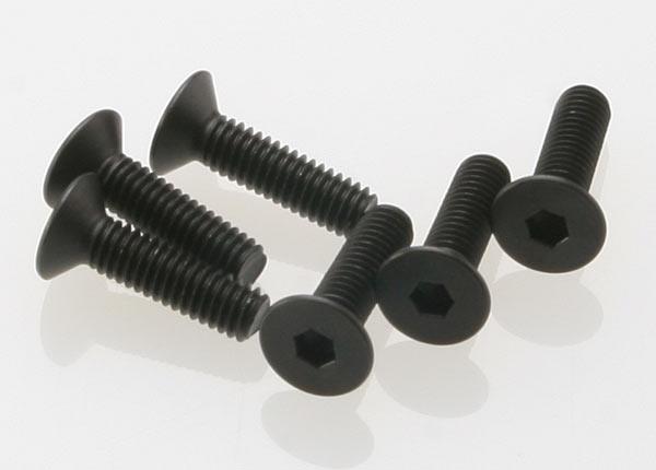 Traxxas Screws 4x15mm countersunk machine (hex drive) (6)