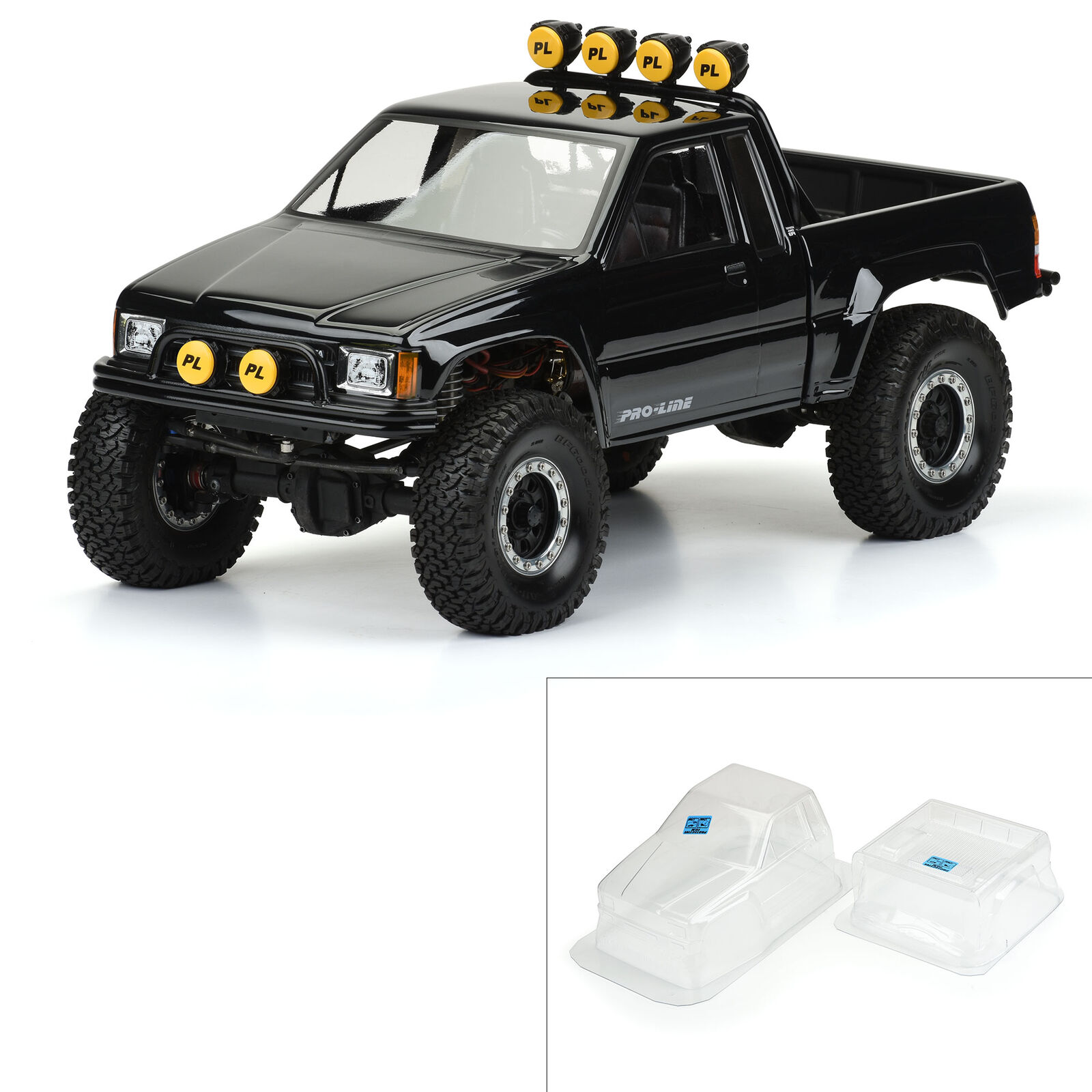 Proline 1985 Toyota HiLux SR5 Clear Body 12.3" (313mm) Wheelbase Crawlers 1/10