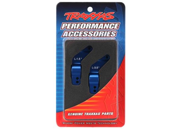 Traxxas Axle carriers, rear, 6061-T6 aluminum, left & right (blue-anodized)