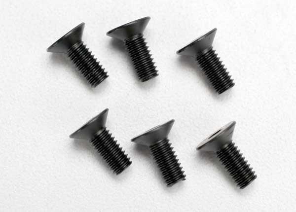 Traxxas Screws 4x10mm countersunk machine (hex drive) (6)