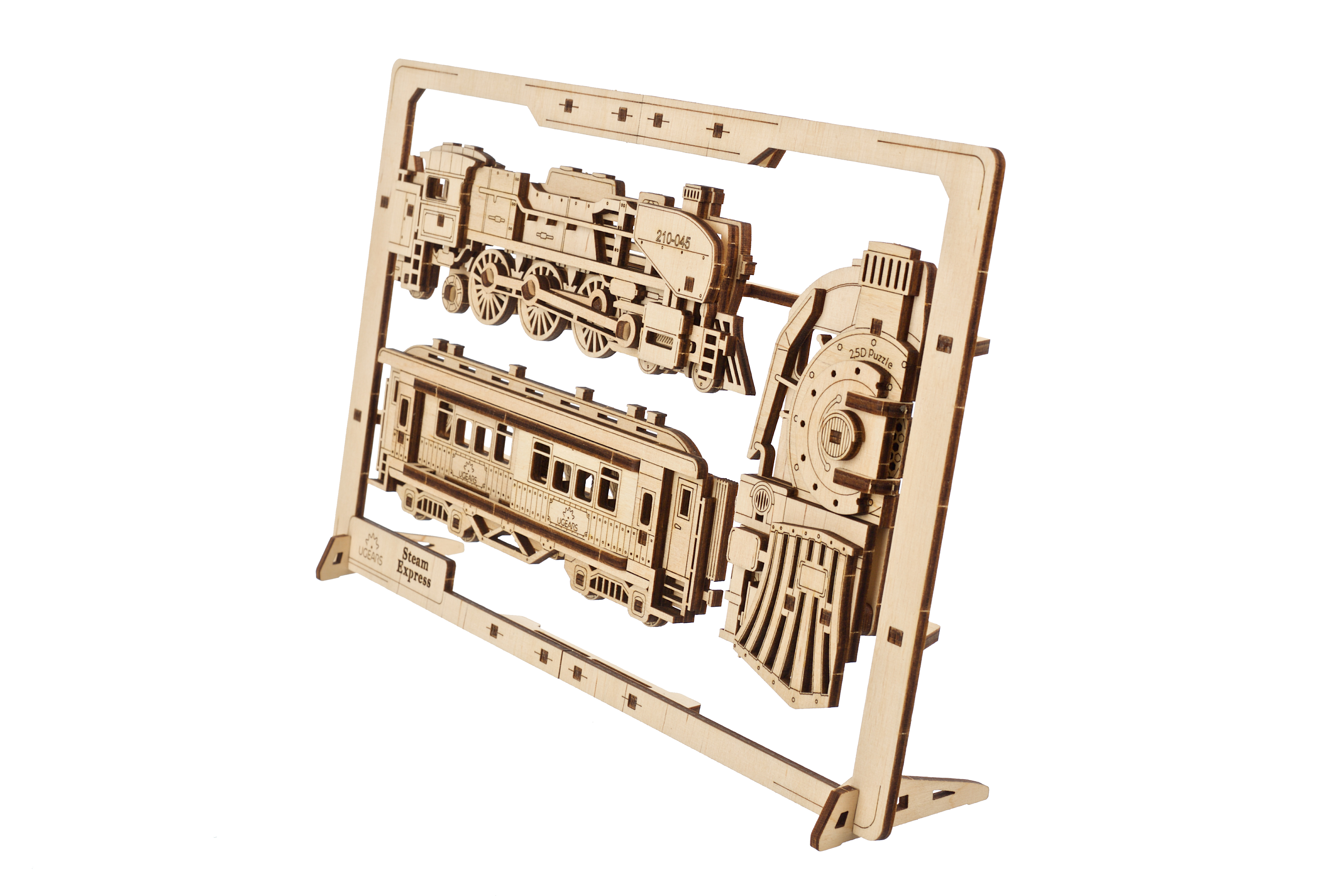 U-Gears 2.5D Puzzle Steam Express mechanisch houten bouwpakket