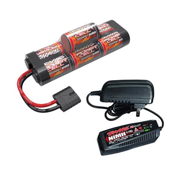 Traxxas Battery/charger completer pack (includes #2969 2-amp NiMH peak detecting AC charger (1), #2926X 3000mAh 8.4V 7-cell NiMH iD® battery (1))