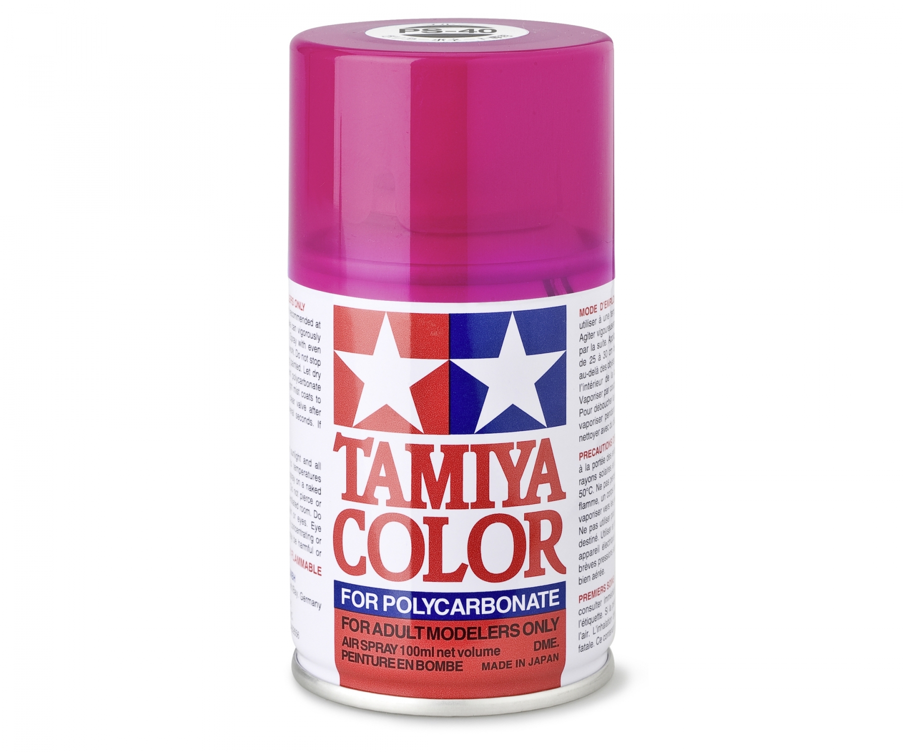 PS40 Spray Translucent Pink brillant 100ml Tamiya