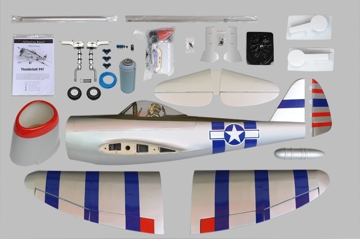 Phoenix P-47 Thunderbolt incl. BL Motor en Regelaar en retracts - 164 cm