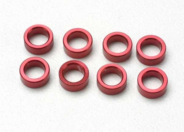 Traxxas Spacer, Pushrod (Aluminum, Red) (Use With 5318 Or 5318x Pushrod And 5358 Progressive 2 Rockers) (8)
