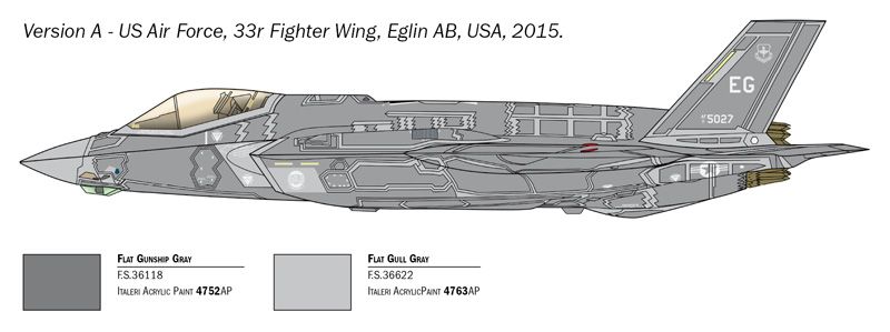 Italeri F-35 A LIGHTNING II CTOL version 1/72