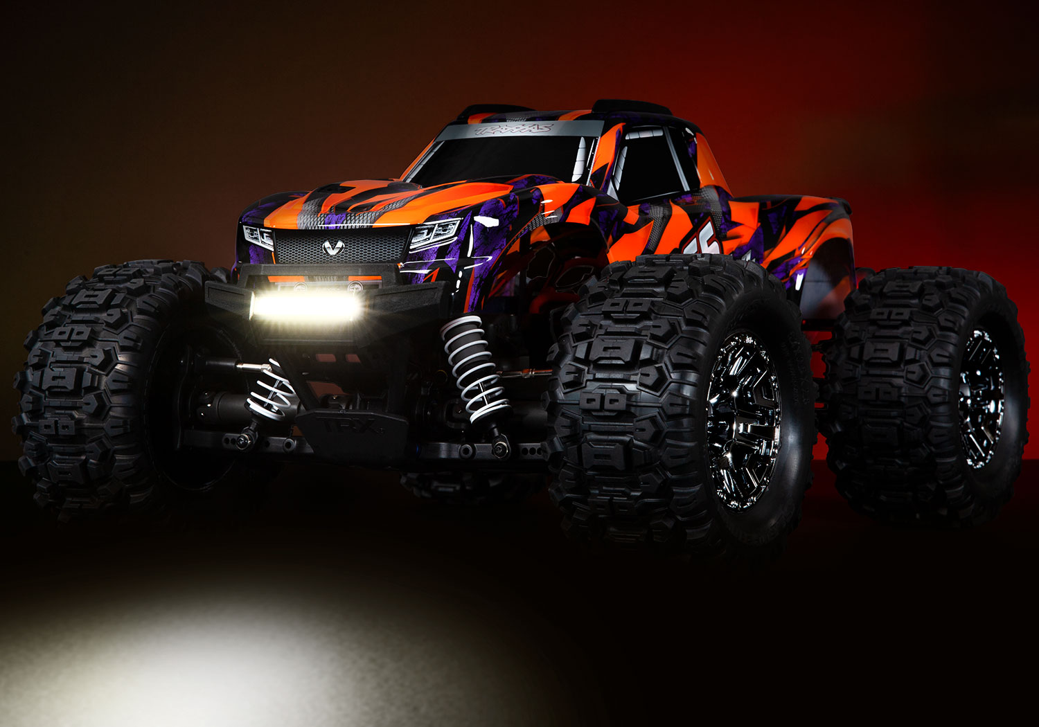 Traxxas Hoss and Stampede 4X4 LED Light Kit Complete (Includes Front and Rear Bumpers with LED Lights 3-Volt Accessory Power Supply and Power Tap Connector (with cable) (Fits #9011 Body)