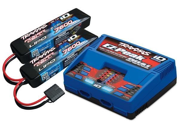 Traxxas 2x 2S Completer Pack (2X 2869X 7.4V LiPo & 1X 2972GX duo charger)
