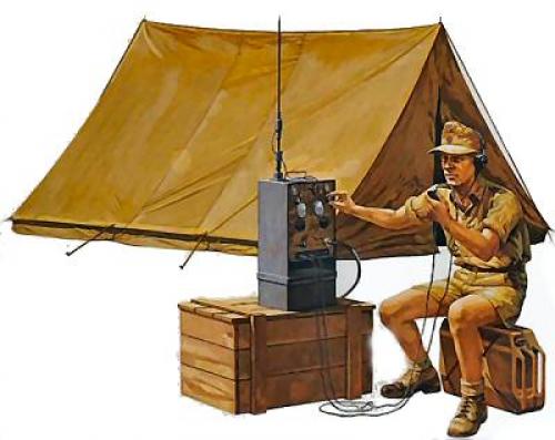 Tamiya Tent Set met Radio 1/35
