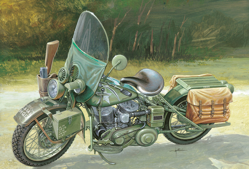 Italeri WLA 750 U.S. Military Motorcycle 1/9