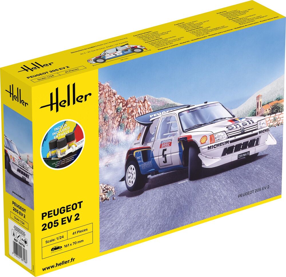 Heller Starter Kit Peugeot 205 EV 2 1/24
