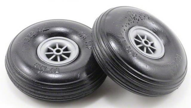 Dubro Ultralichte Rubberen Vliegtuigwielen 89mm