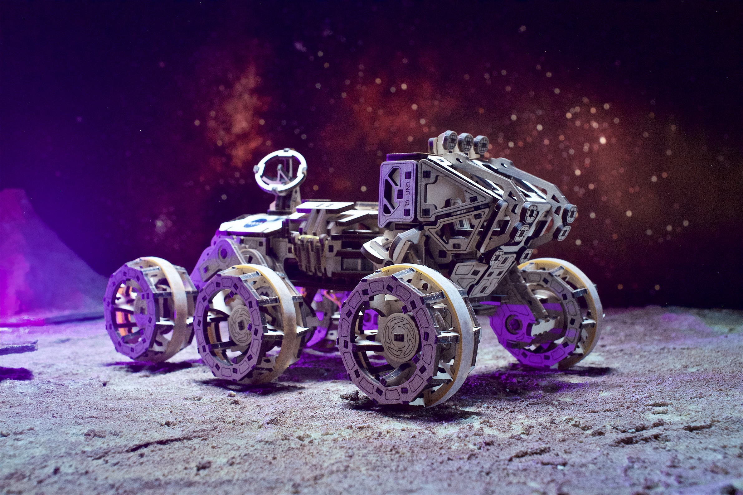U-Gears Bemande Mars Rover mechanisch houten bouwpakket