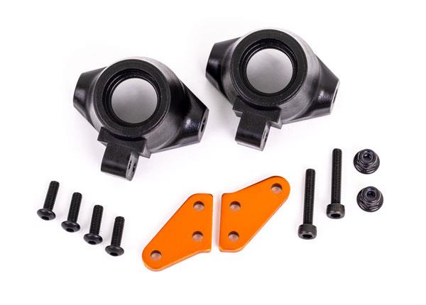 Traxxas Steering block arms (aluminum orange-anodized) (2)/ steering blocks left or right