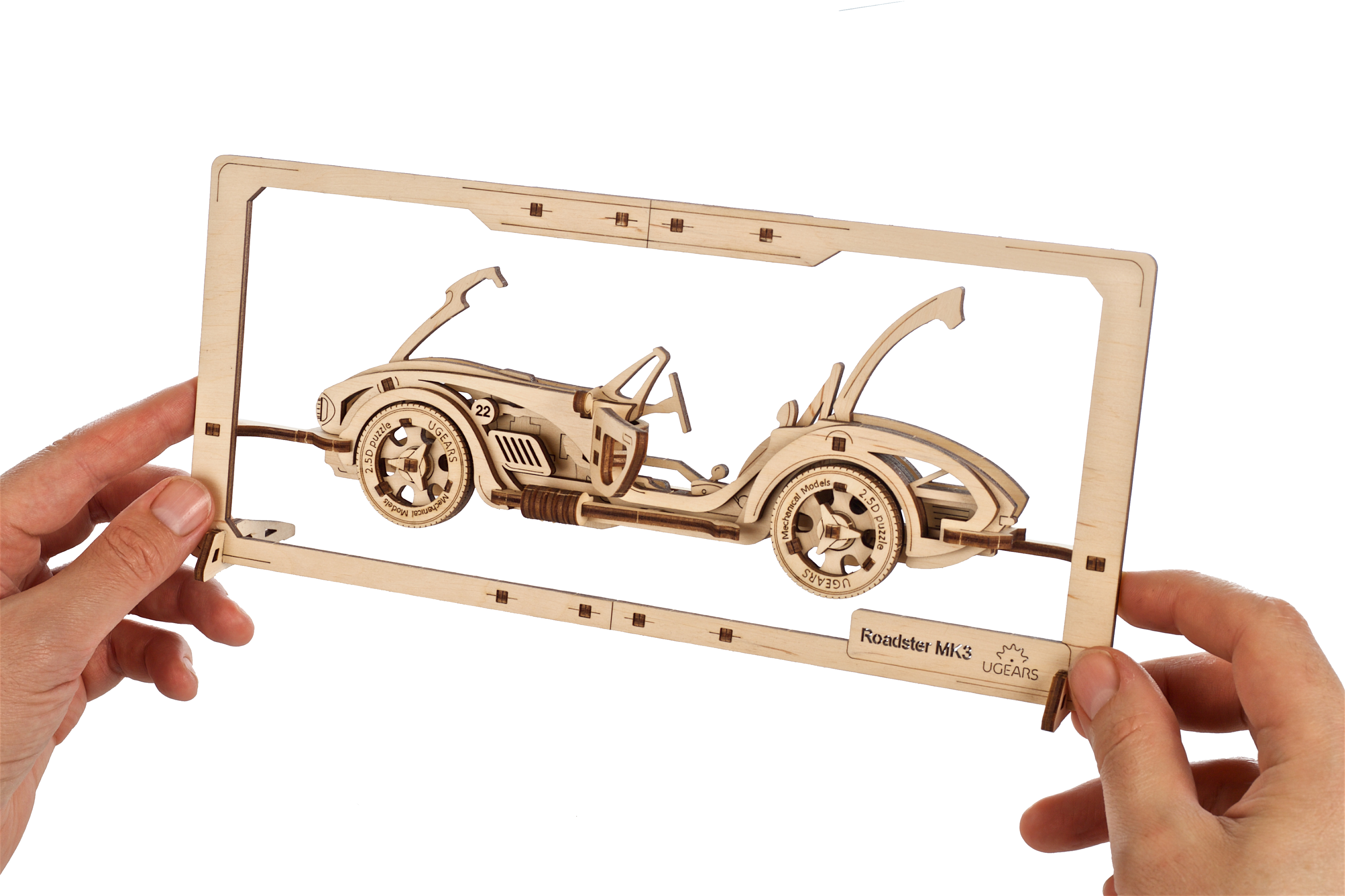 U-Gears 2.5D Puzzle Roadster MK3 mechanisch houten bouwpakket