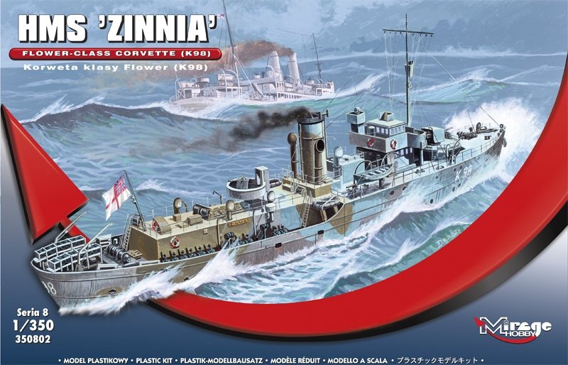 Mirage Hobby HMS 'Zinnia' Flower Class Corvette K98 1/350