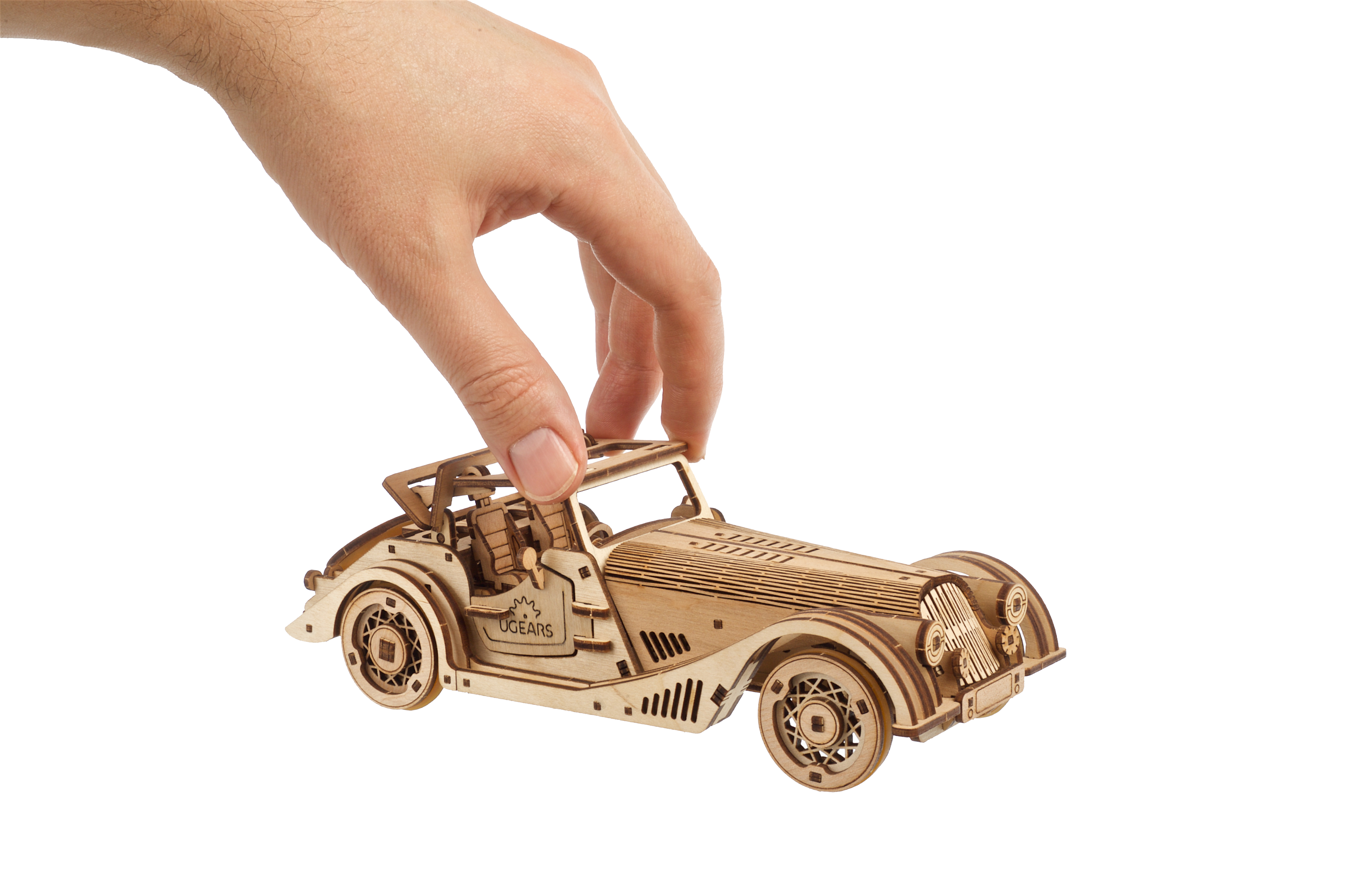 U-Gears Sportwagen Rapid Mouse mechanisch houten bouwpakket