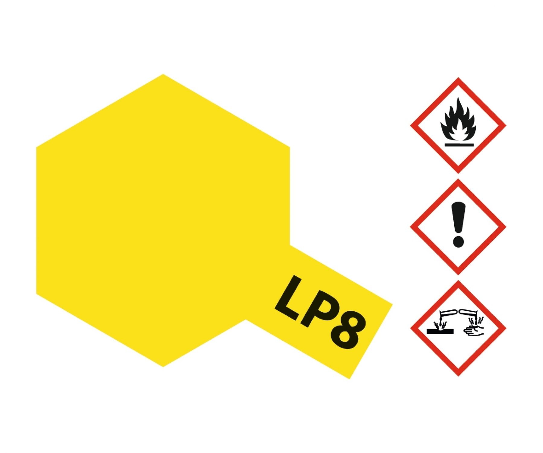 LP8 Potje Pure Yellow brillant 10ml Tamiya