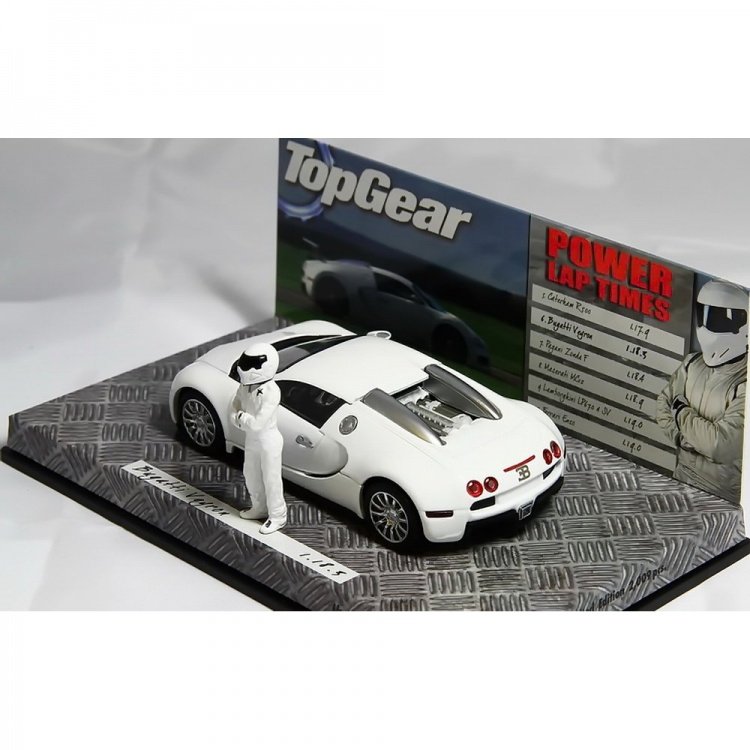 Minichamps Top Gear Bugatti Veyron White with Stig Figure 1/43