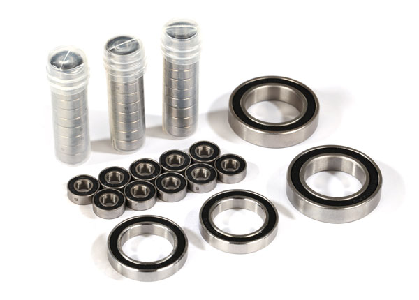 Traxxas Ball bearing set, TRX-4® Traxx®, black rubber sealed, stainless (contains 5x11x4mm (40), 20x32x7mm (2), & 17x26x5mm (2) bearings/ 5x11x.5mm PTFE-coated washers (40)) (for 1 pair of front or rear tracks)
