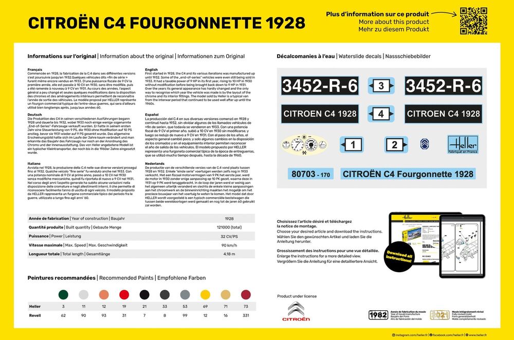 Heller Citroën C4 Fourgonnette 1928 1/24