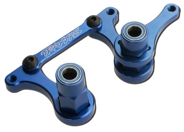 Traxxas Steering bellcranks, drag link (blue-anodized 6061-T6 aluminum)/ 5x8mm ball bearings (4)/ hardware (assembled)