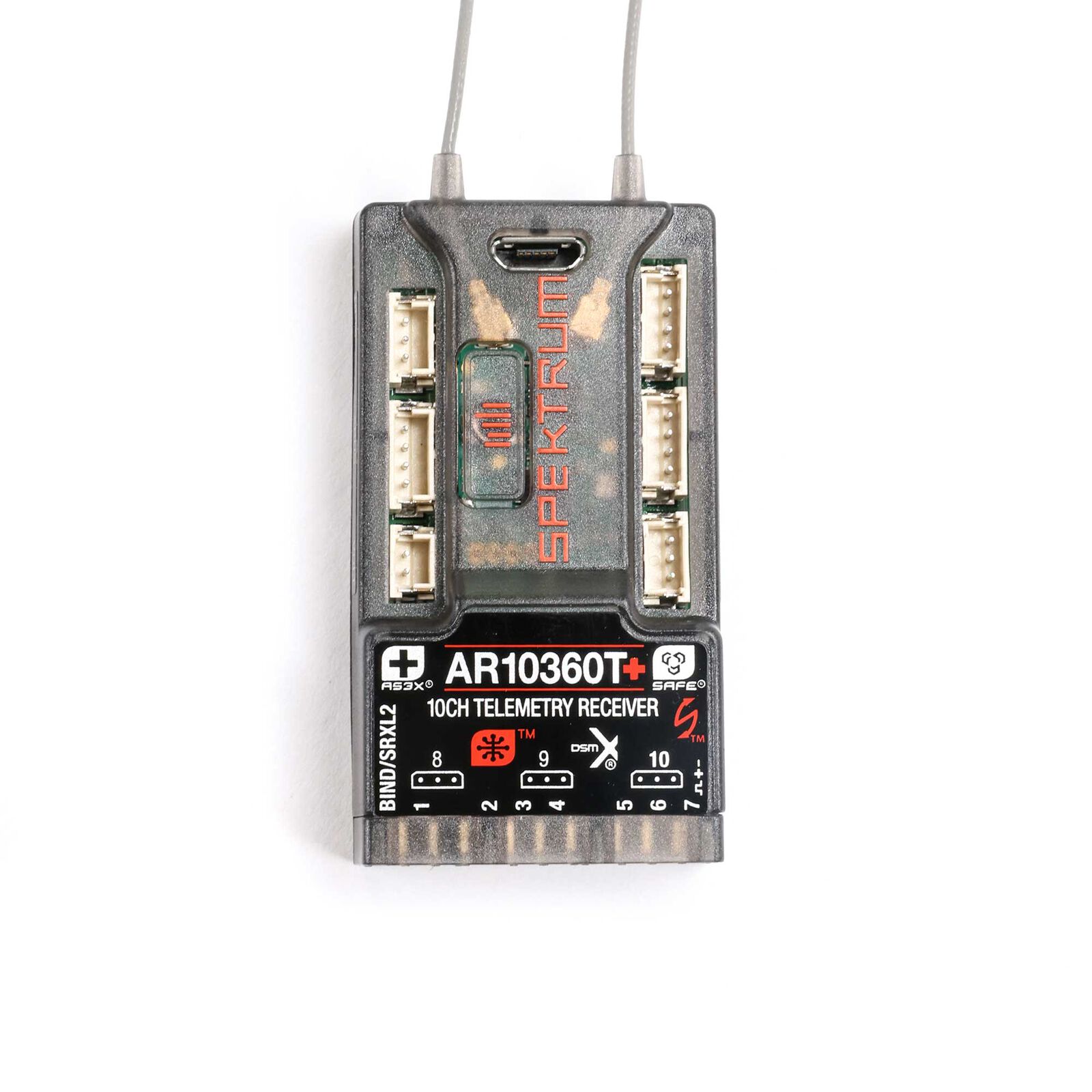 Spektrum AR10360T+ DSMX 10-Kanaals AS3X+ & SAFE Telemetrie Ontvanger
