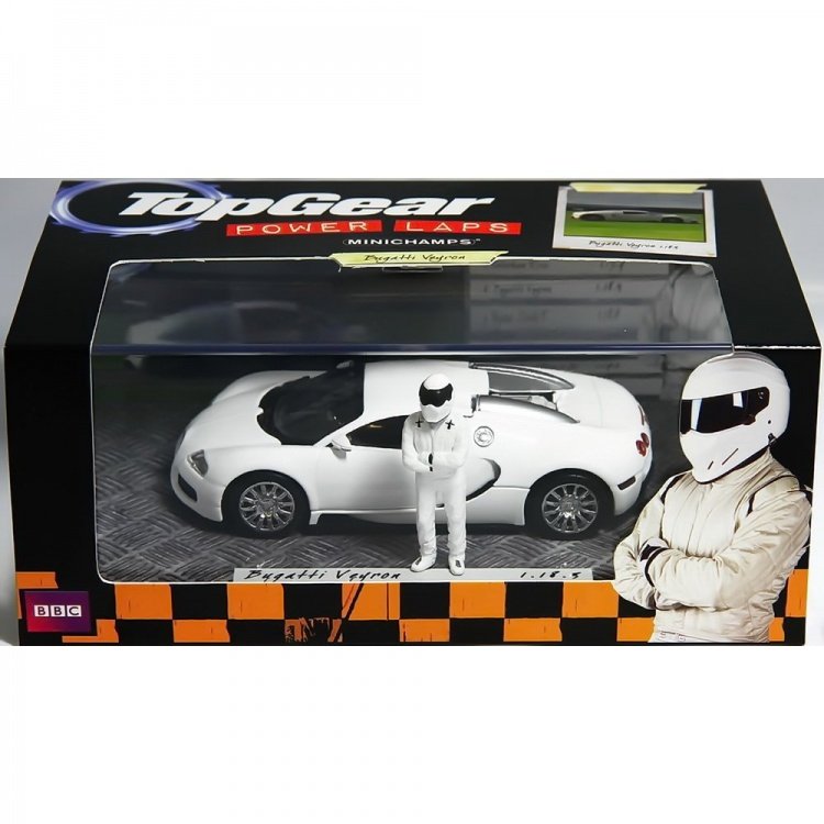 Minichamps Top Gear Bugatti Veyron White with Stig Figure 1/43