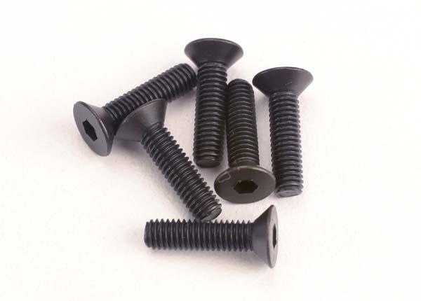 Traxxas Screws 3x12mm countersunk machine (6) (hex drive)