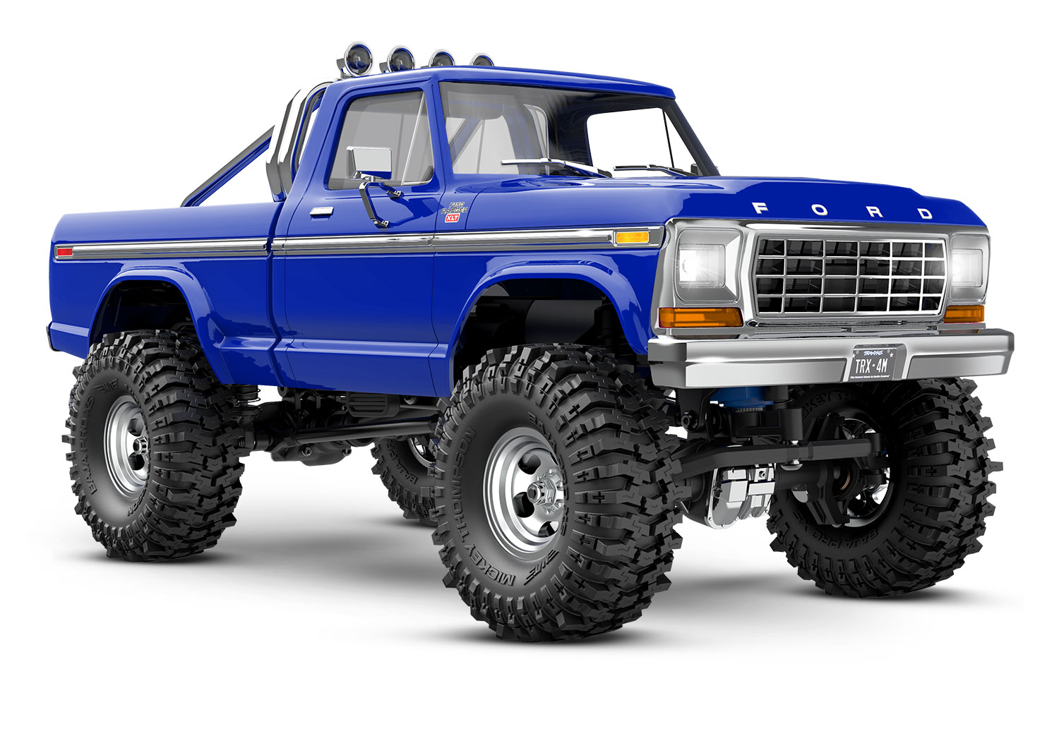 Traxxas TRX-4M High Trail Ford F-150 Ranger XLT Truck 4WD Electric Scale and Trail Crawler with TQ 1/18 Blue