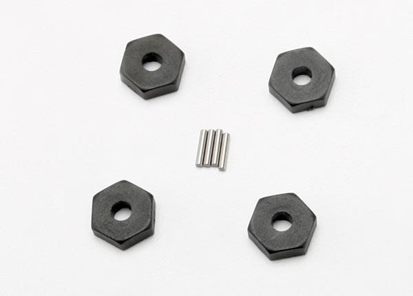 Traxxas Wheel hubs hex (4)/ axle pins (1.5x8mm) (4)